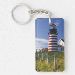 États-Unis, Maine, Lubec. Phare de West Quoddy Hea