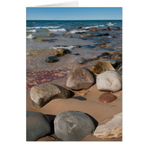 États-Unis, Michigan. Boulders Arrondis Sur 20 Km