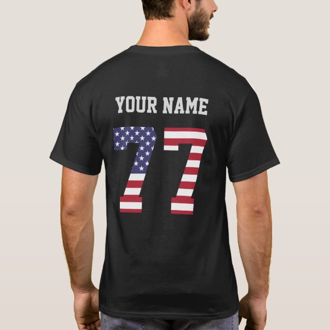 États-Unis Numéro 77 T-shirt personnalisé (Dos)