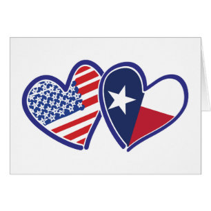 États-Unis-Texas-Coeur-Drapeau