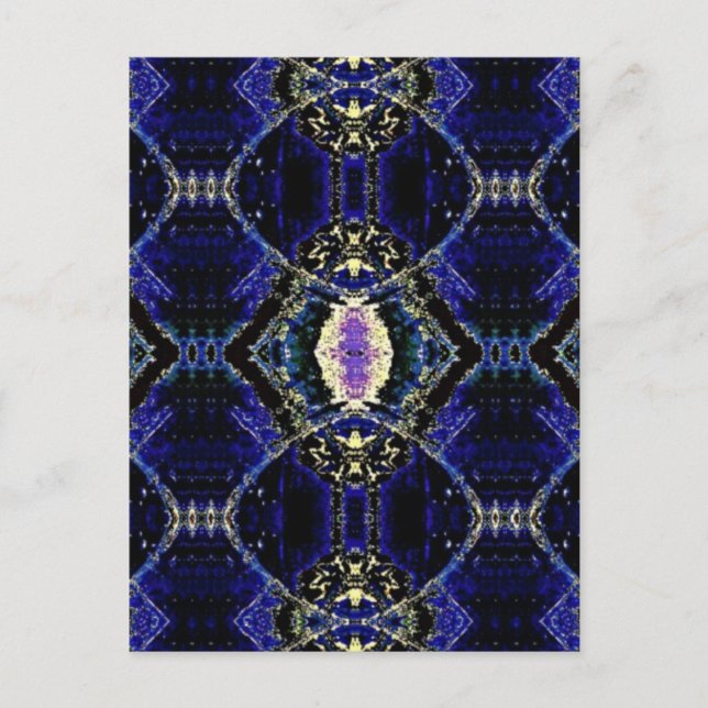 Etched Cobalt Postkarte (Vorderseite)