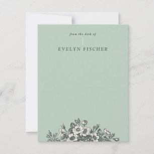 Etched Floral Illustrery - Green