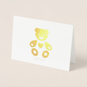 Etched Gold Foil Babybärenkarte Folienkarte