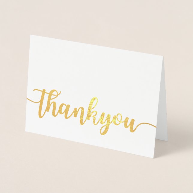 Etched Gold Foil Danke Grußkarte Folienkarte (Vorderseite)