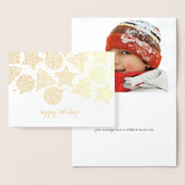 Etched Gold Foil Holiday Foto Weihnachtskarten Folienkarte