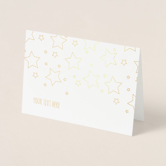 Etched Gold Foil STARS Grußkarte Folienkarte (Vorderseite)