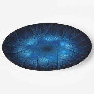 Etched-Look Blue Fraktal Star von David Pappteller