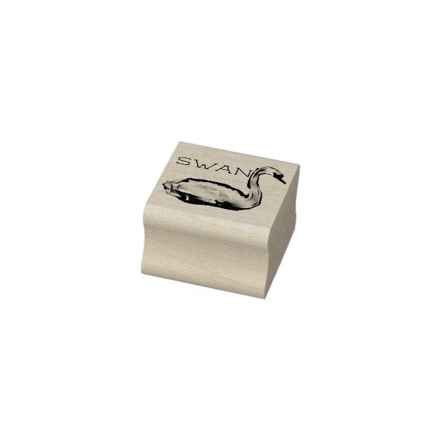 Etched Swan Gummistempel (Stempel)