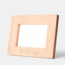 Etched Wood FAMILY NAME Timeless Keepake Geätzte Rahmen