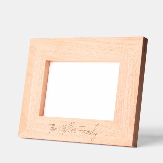 Etched Wood FAMILY NAME Timeless Keepake Geätzte Rahmen (Links)