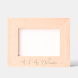 Etched Wood Mr & Mrs NAME Timeless Keepake Geätzte Rahmen