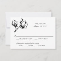 Etching Plante en coton | Mariage RSVP