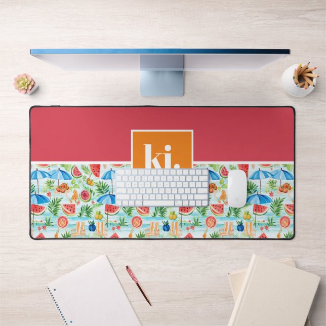 Été amusant Monogramme élégant (Bureau 1)