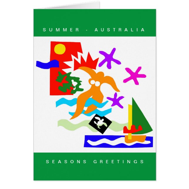 ÉTÉ - Australie - Carte de Noël australienne (Devant)