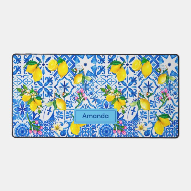 Eté bleu Sicilien Amalfi Méditerranée majolica (Recto)