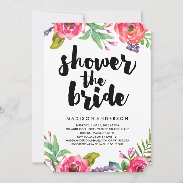 Été brillant | Invitation de douche nuptiale (Devant)