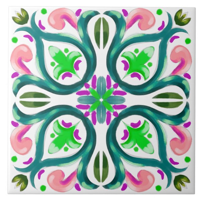 Été, Carreaux siciliens, majolica, céramique (Devant)