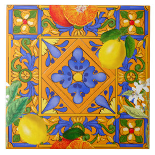 Été, Carreaux siciliens, majolica, Méditerranée