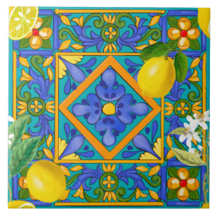 Été, Carreaux siciliens, majolica, Méditerranée