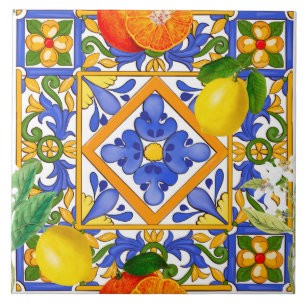 Été, Carreaux siciliens, majolica, Méditerranée