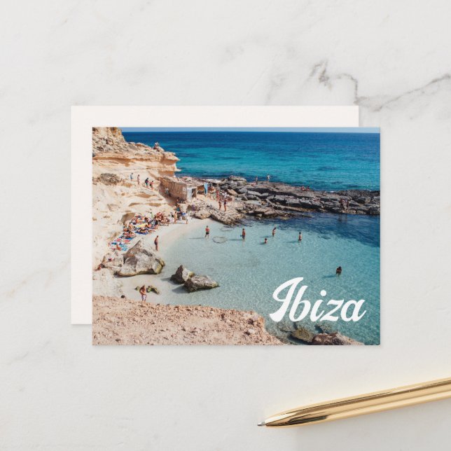 Eté en Espagne Carte postale Ibiza (Devant/Arrière en situation)