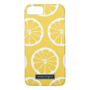 Été Jaune Citron Slices Motif coque iphone