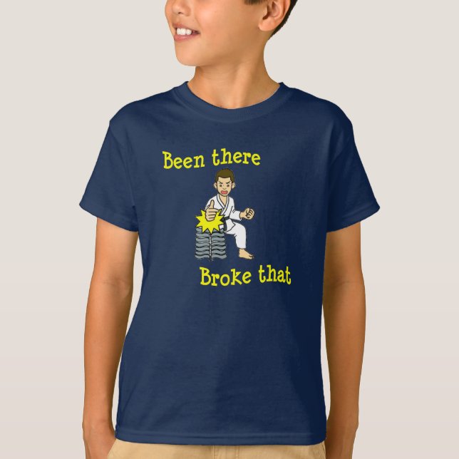 Été là a cassé ce T-shirt de garçons d'arts (Devant)