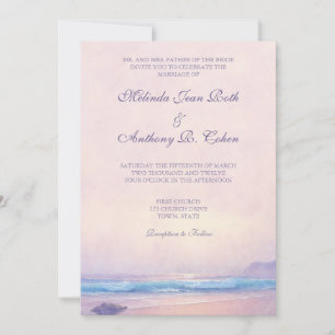 Eté Mer 5x7 Plage Mariage Invitation