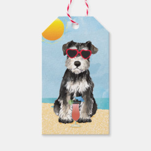 Été Miniature Schnauzer - Étiquettes cadeaux
