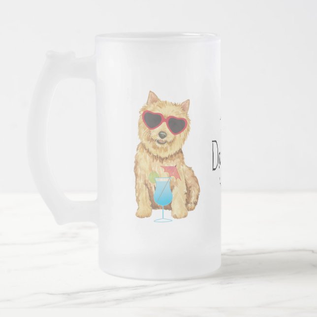 Été Norwich Terrier Verre congelé Mug de bière (Gauche)