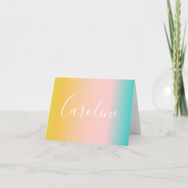 Été Pastel Gradient | Nom de script personnalisé (Devant)
