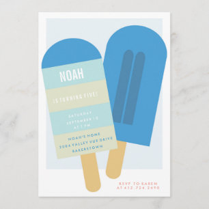 ÉTÉ POPSICLE ANNIVERSAIRE FÊTE INVITATION invitati