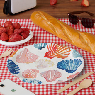 Été Prépa - Assiettes en Papier Coquillages