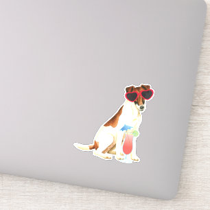 Été Sticker Vinyl Fox Terrier lisse