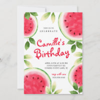 Eté Watermelon Invitation Anniversaire