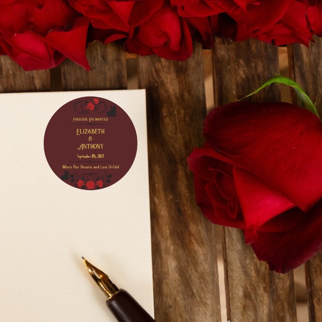 Eternal Bond Wedding Runder Aufkleber (Von Creator hochgeladen)