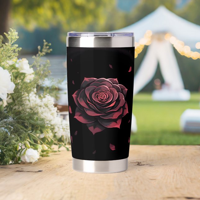 Eternal Crimson Rose - Gothic Noir Thermobecher (Hochzeit (gedreht))