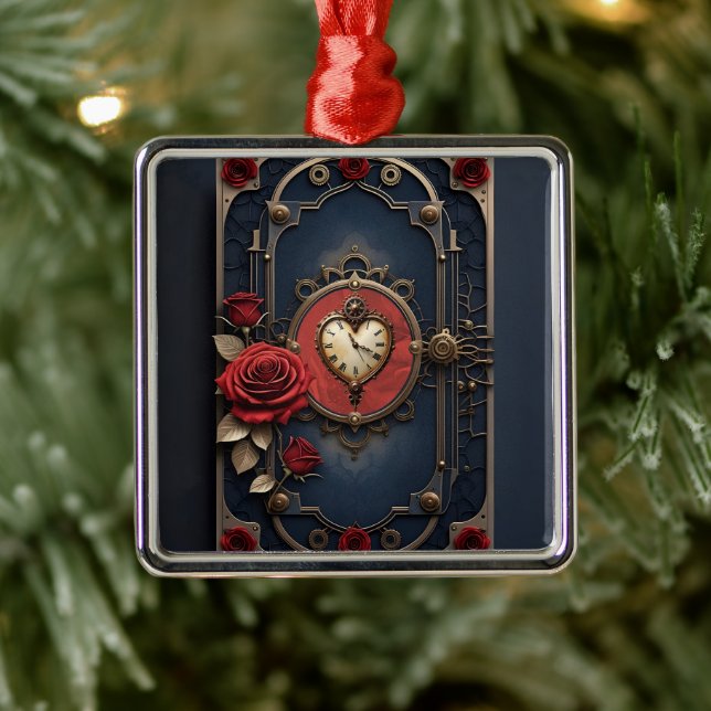 Eternal Elegance – Clockwork Heart Ornament Aus Metall (Baum)