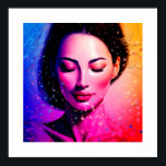 Eternal Elegance | Pop Art | Chic Poster<br><div class="desc">Mit seinen lebendigen Farben,  seinem künstlerischen Ausdruck und seiner beeindruckenden Schönheit ist dieses Design ein absoluter Showstopper. Treten Sie ein in die Welt der Schönheitsmode-Kunst und umarmen Sie das Außergewöhnliche mit diesem faszinierenden Porträt einer wunderschönen Frau mit farbenfroher abstrakter Wasserfarbe und Tintenkunst.</div>