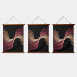 Eternal Flow of Love — Abstract Romantic Art Wandteppich Mit Holzrahmen