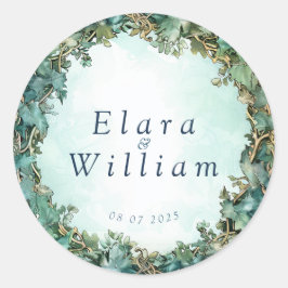 Eternal Grace Elven Wedding Runder Aufkleber