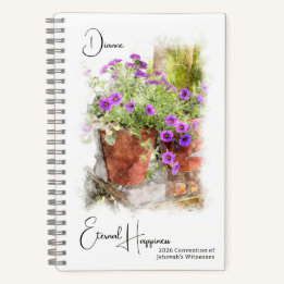 Eternal Happiness Floral 2026 JW-Versammlung Notizbuch