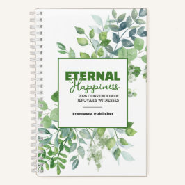 Eternal-Happiness-Tagung Wasserfarbe Grün Notizbuch