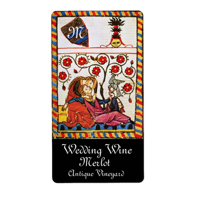 ETERNAL-LIEBE, Hochzeitweiliges Weinmonogramm (Vorne)