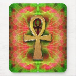 Eternal Life Ankh Psychedelic Buzz Mousepad