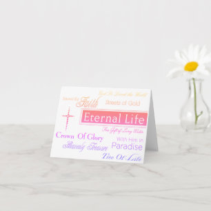 ETERNAL LIFE Christian Note Carte de voeux Sympath