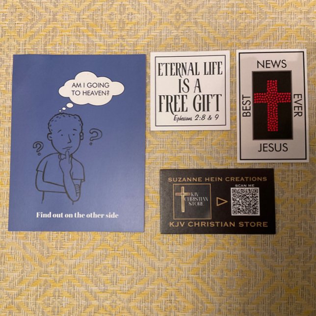 Eternal Life ist ein kostenloses Geschenk Christli Quadratische Visitenkarte (Von Creator hochgeladen)