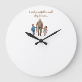 Eternal Love grandfather And Grandchildren Große Wanduhr