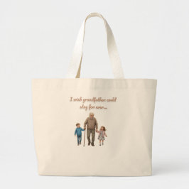 Eternal Love grandfather And Grandchildren Jumbo Stoffbeutel