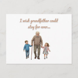 Eternal Love grandfather And Grandchildren Postkarte